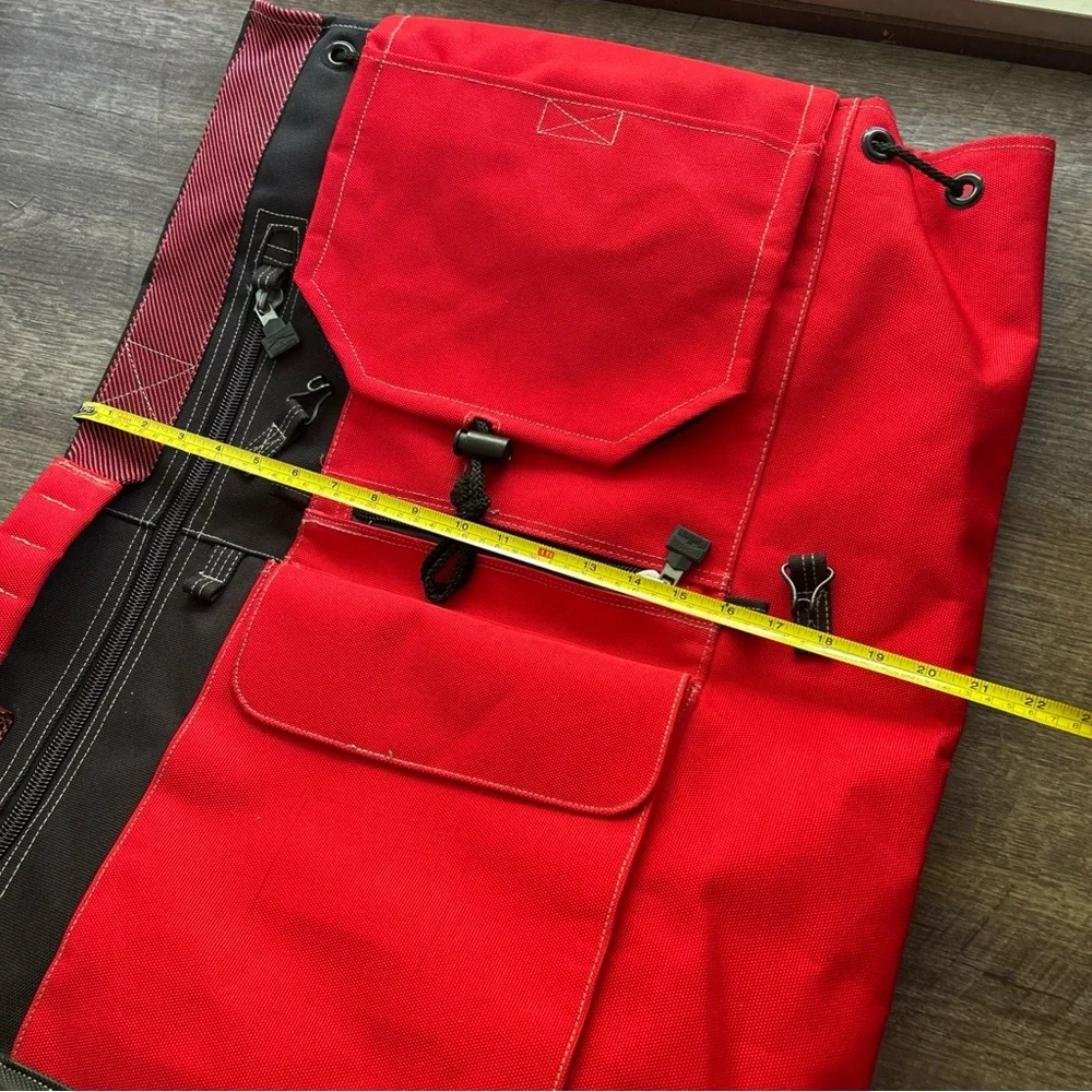 VTG 90s Marlboro UnlimitedDrawstringRed Duffel ShoulderWaterproof Backpack Large